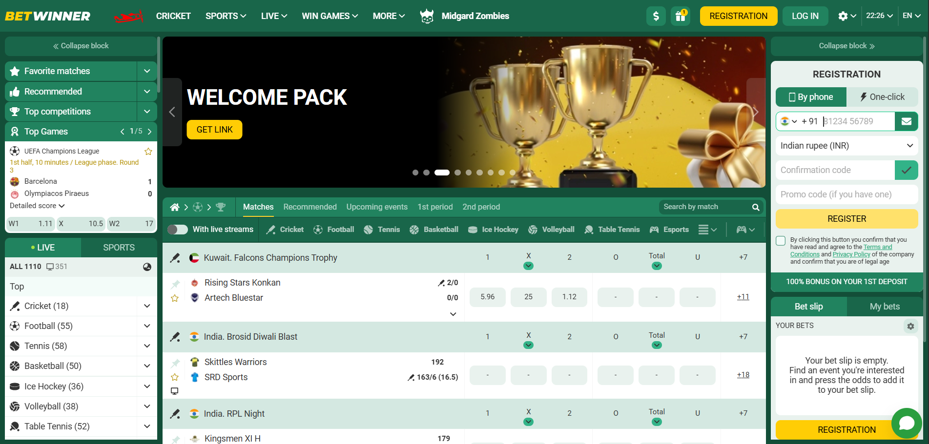Betwinner game selection Selecting games at Betwinner