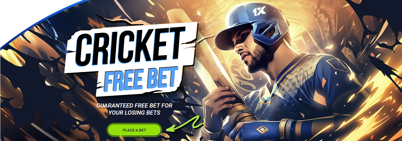 1xBet India Cricket Free Bet Banner