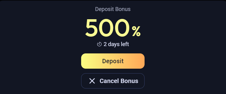 Deposit bonus on odds96