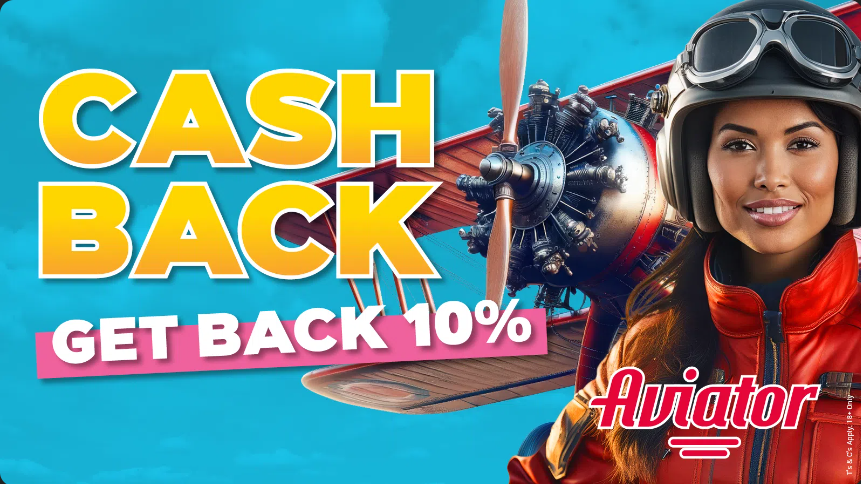 Easybet SA 10% Cash Back in Bonus Flights Banner