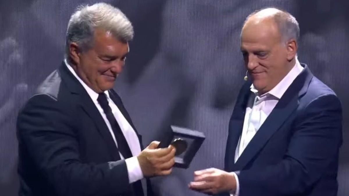 Tebas y Joan Laporta