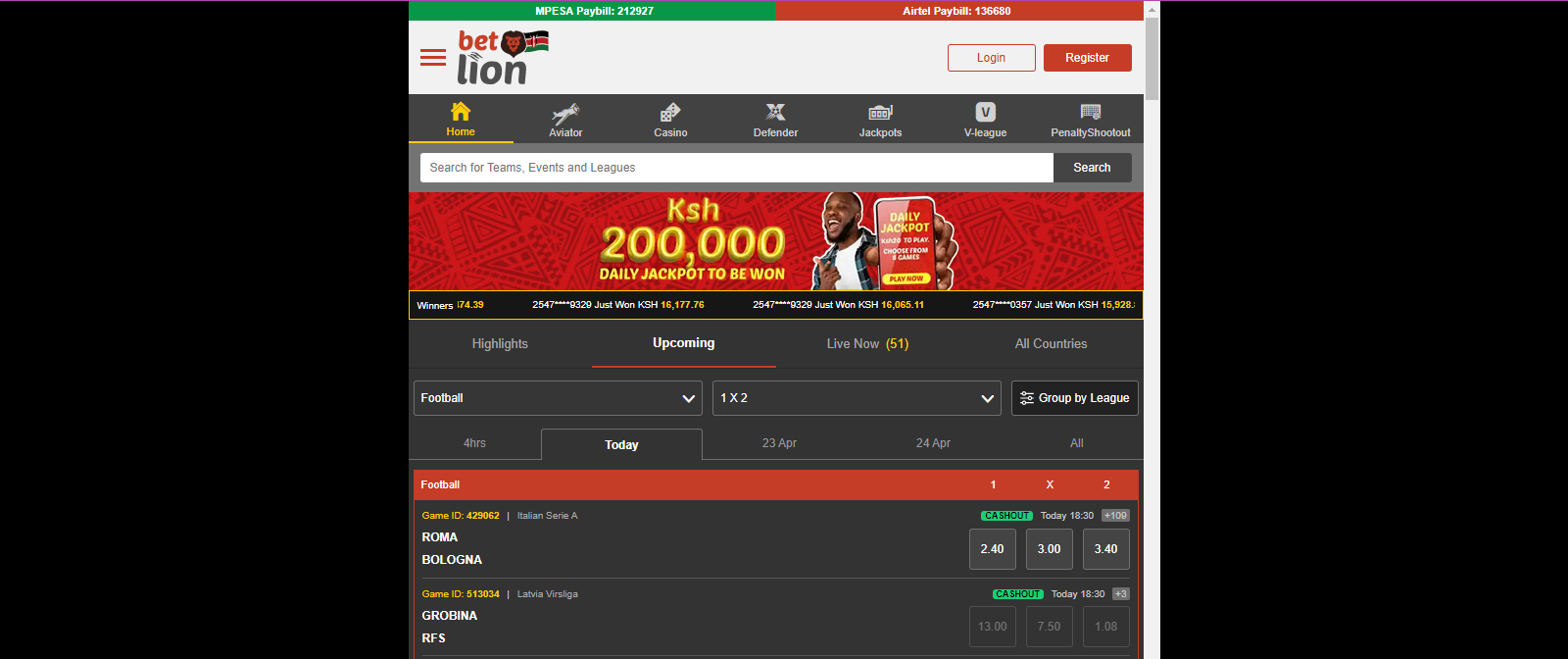 Aviator Betlion betting Kenya