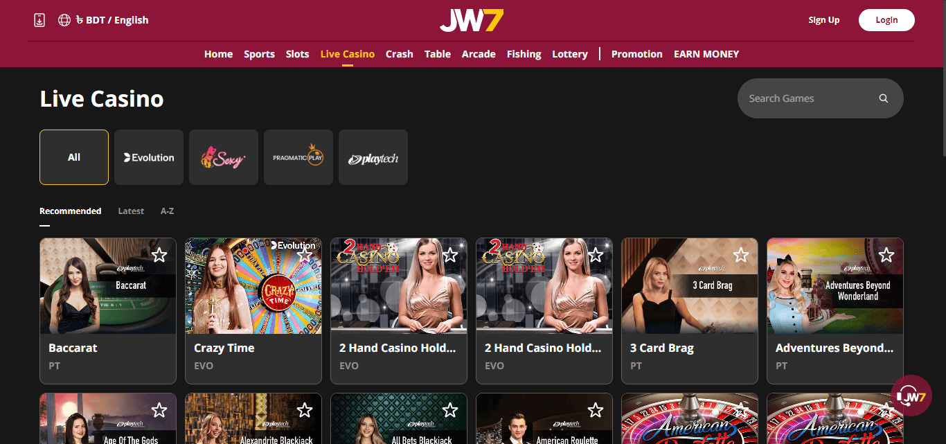 Jwin7 live Casino