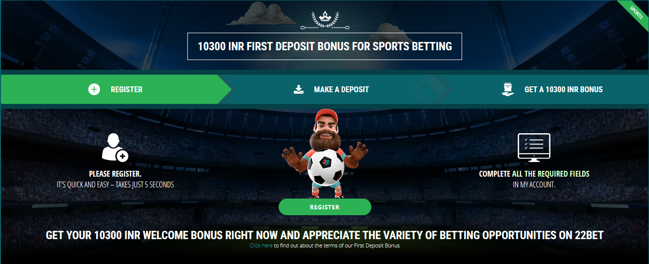 Image for 22Bet Welcome Bonus.