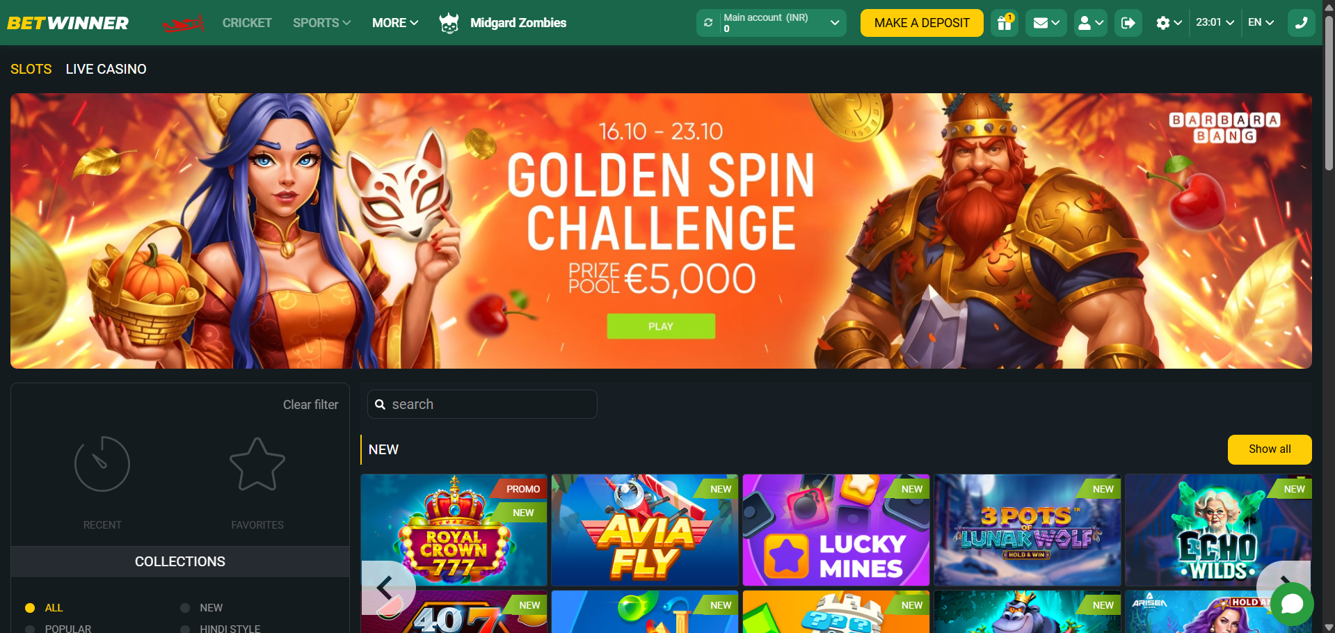 Popular betwinner games Casino games at BetWinner