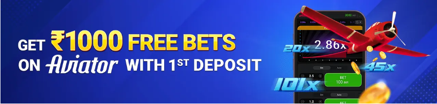 Fun88 1000 INR Free Bets on Aviator with 1st Deposit Image