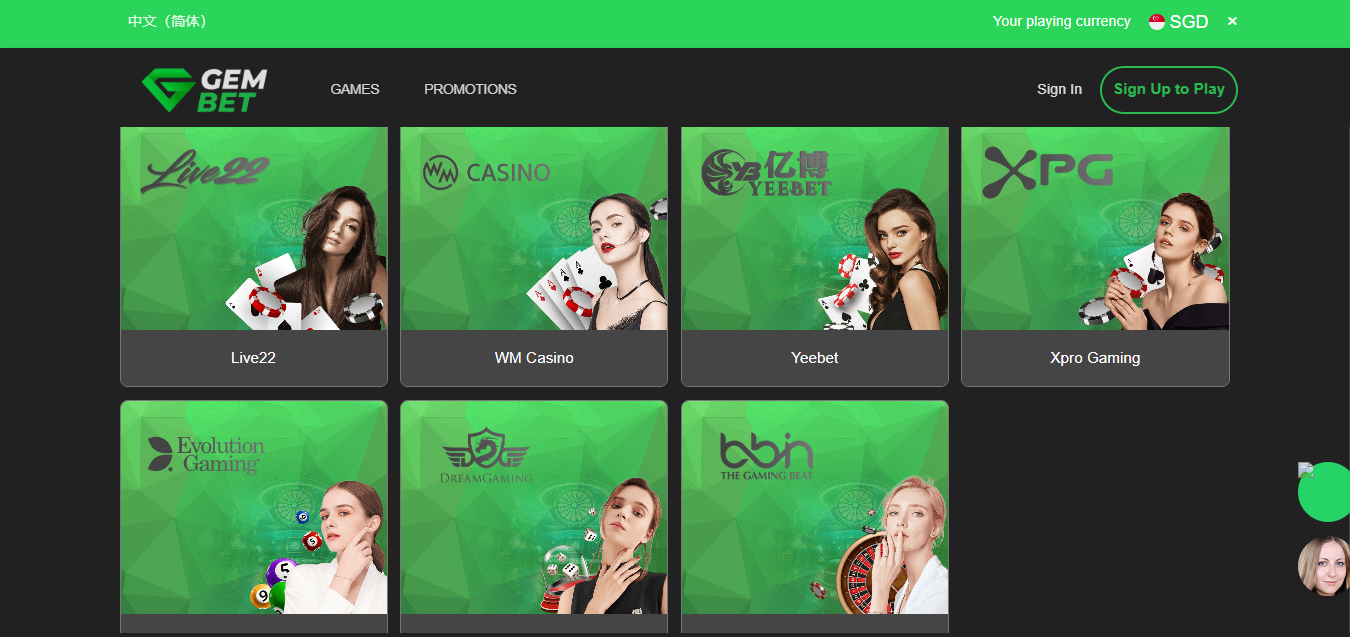 Gembet live casino games