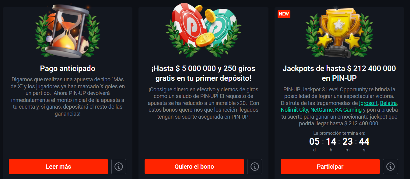 Oferta de bienvenida del primer depósito para deportes y casino en Pin Up apuestas