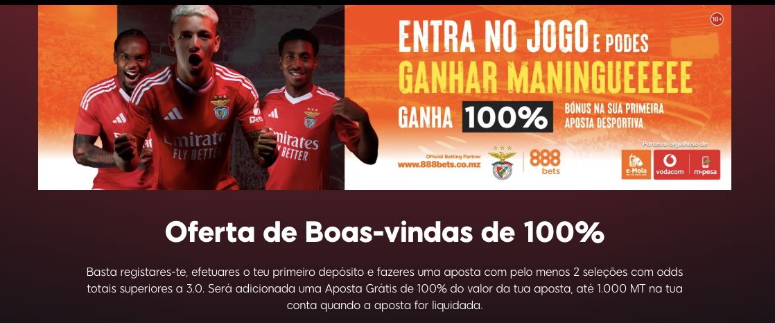 Bónus de primeiro depósito na 888 Bet