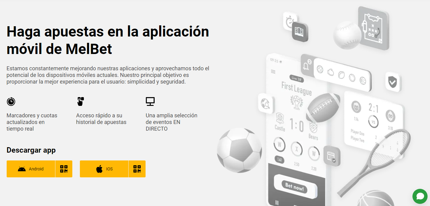 Melbet descargar aplicación móvil