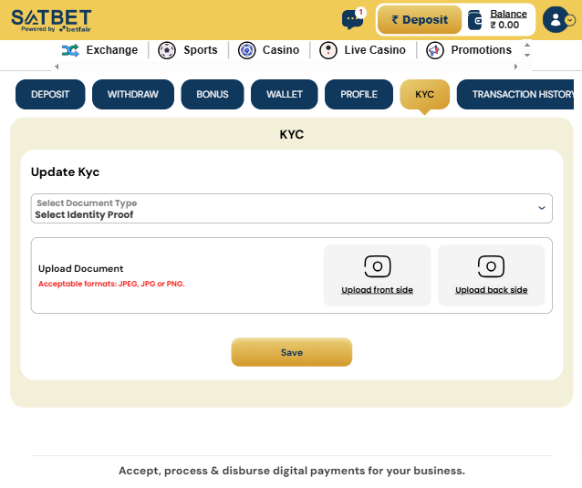 Satbet Verification Satbet Verification Process