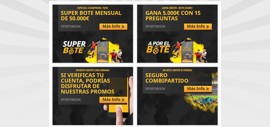 Se muestra la sección explicativa de bonos y promociones de Betfair España