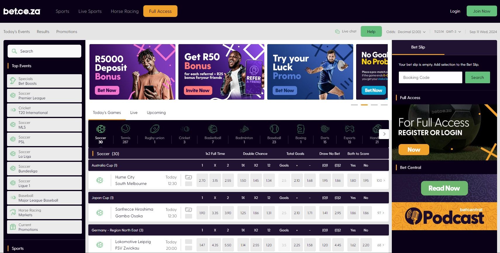 Bet.co.za Registration image