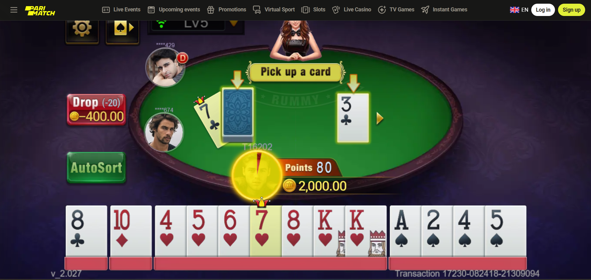 Online earning game rummy