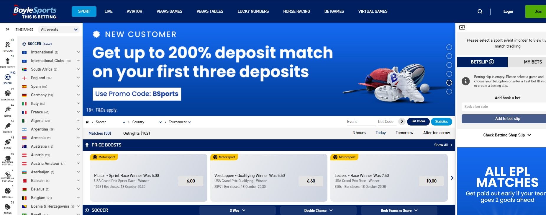 BoyleSports deposits and withdrawals