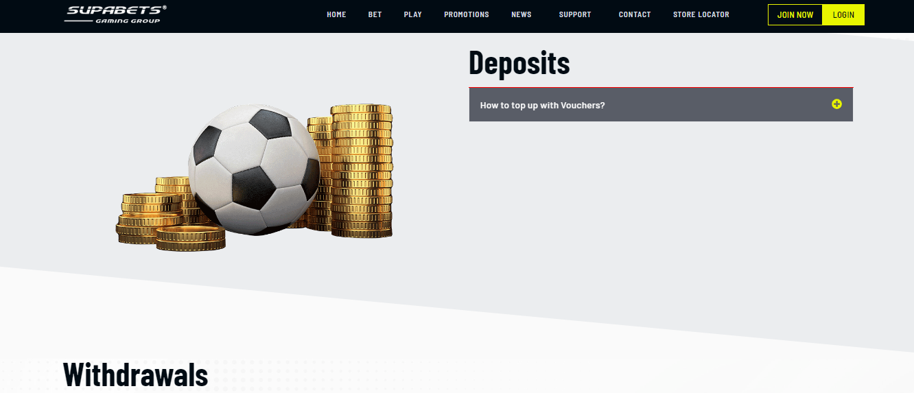 Supabets deposits and withdrawals