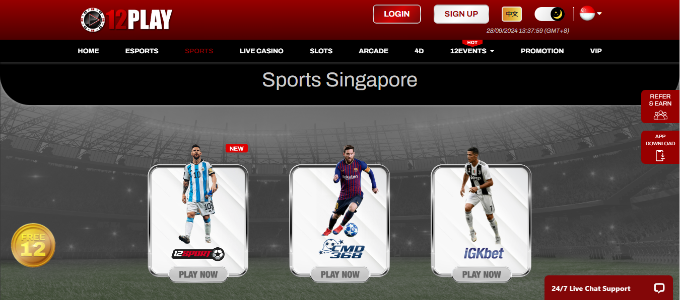 !2Play Singapore Wagering Options