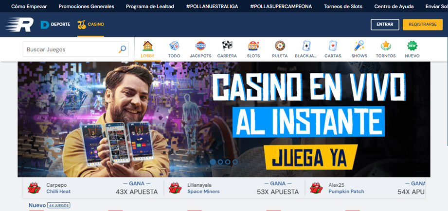 Casino en línea de Rushbet sin el juego de Aviator