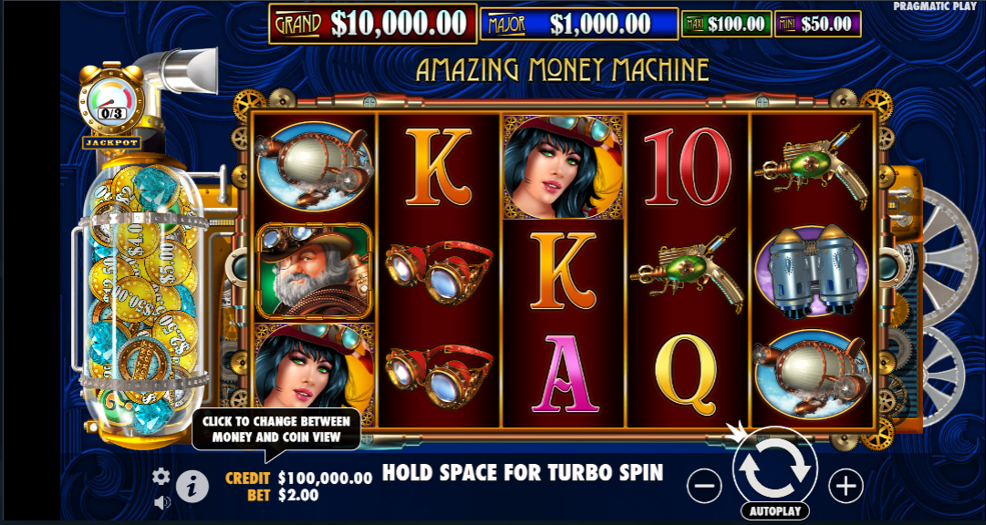 The Amazing Money Machine Hollywoodbets slot banner