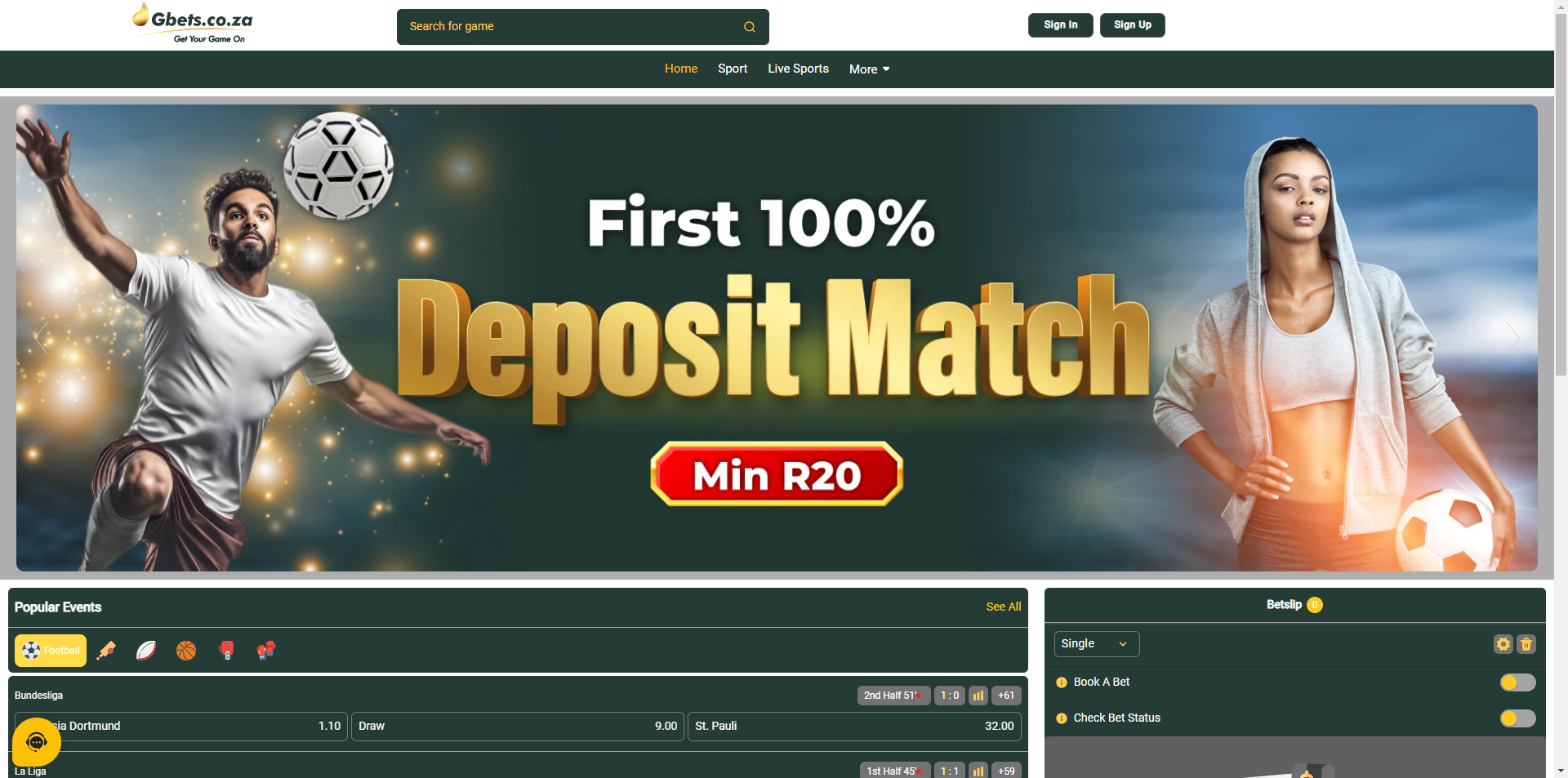 betting sites in South  Africa