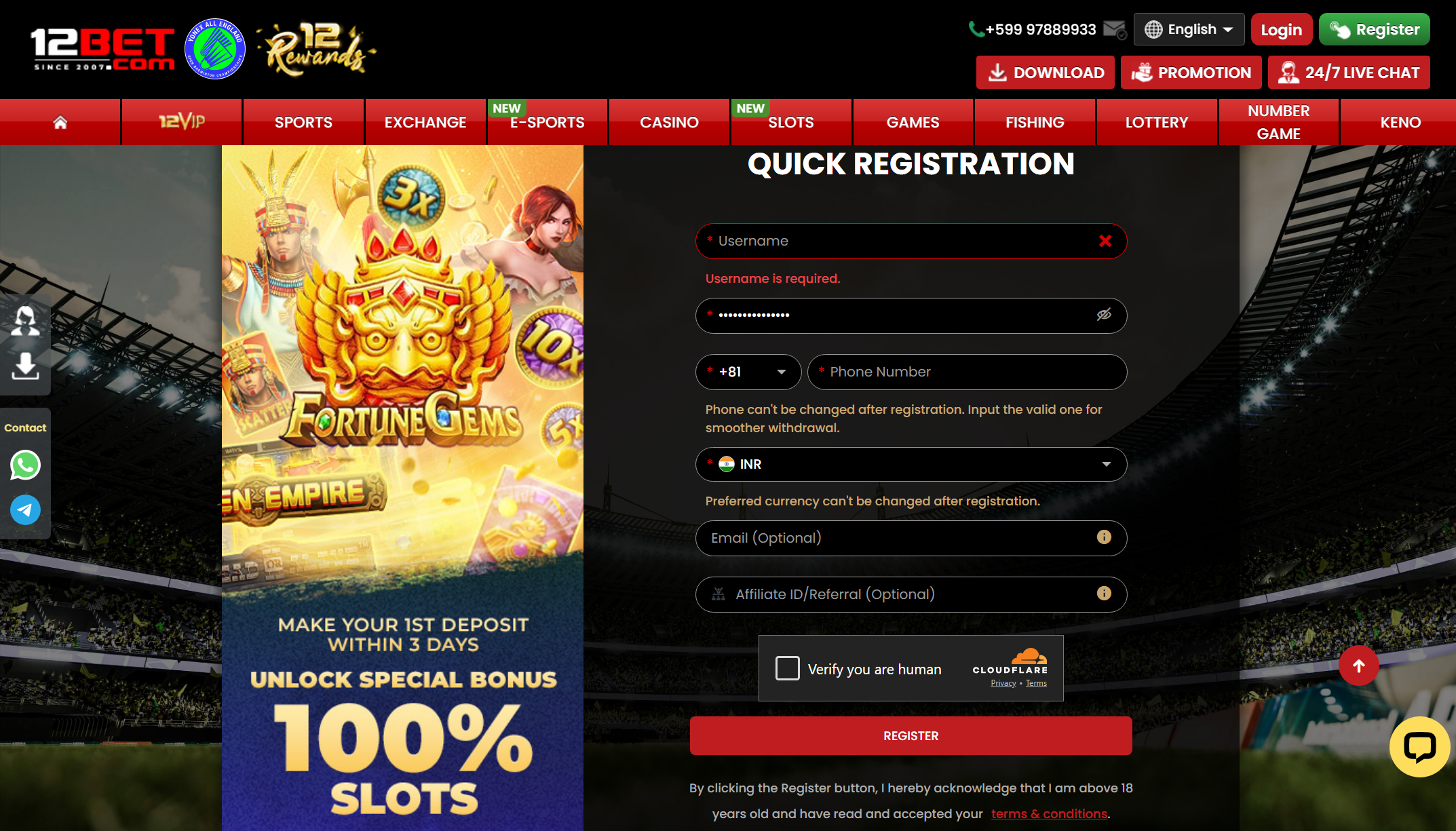 12Bet Sportsbook Sign-Up Process 12Bet Sportsbook Sign-Up Process