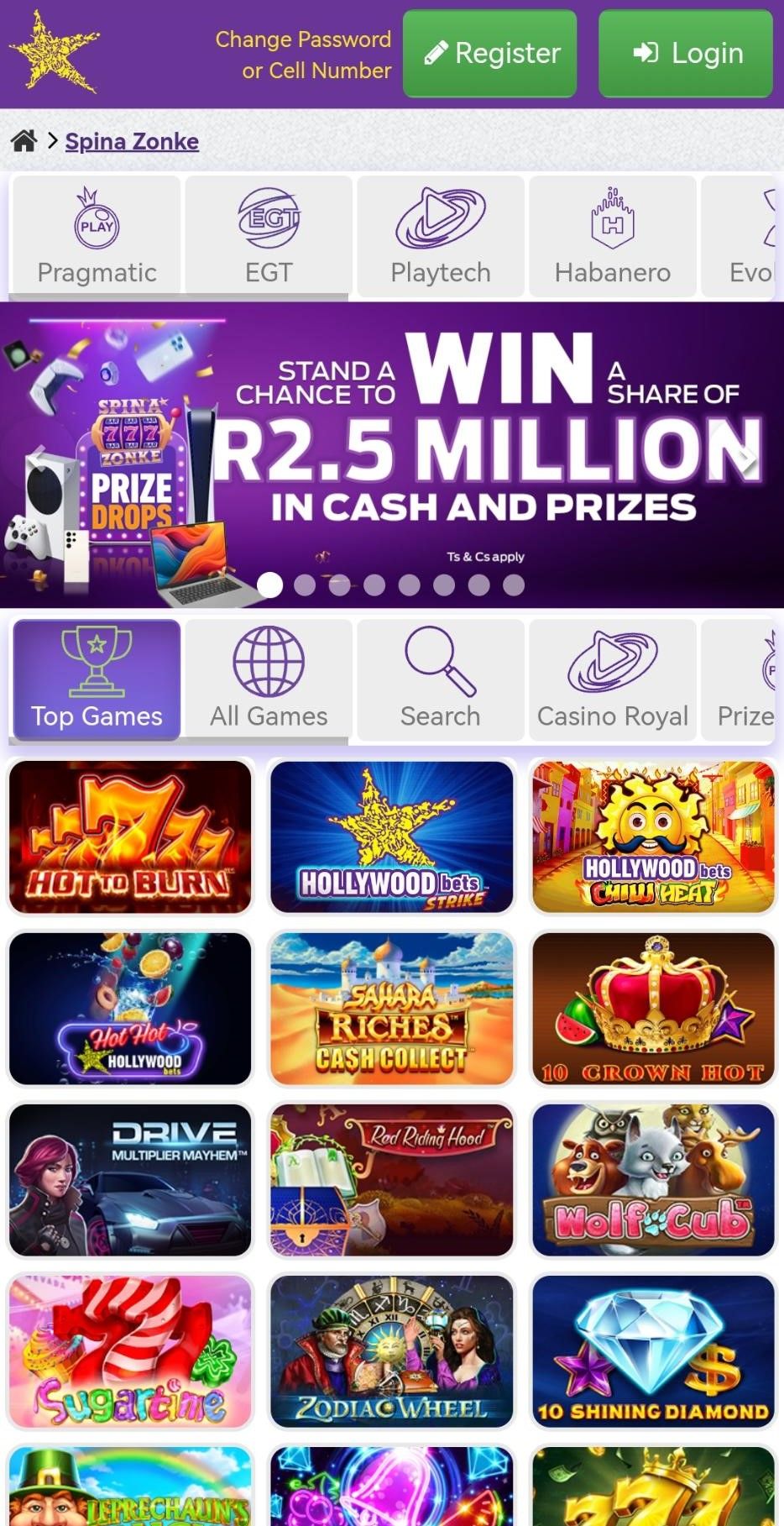 HollywoodBets Slots mobile