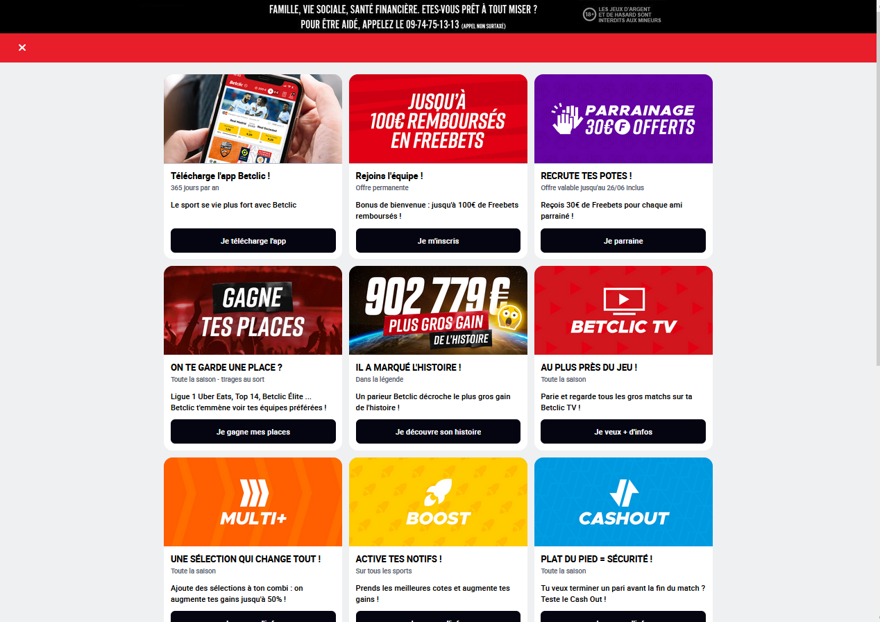 Promotions de Betclic