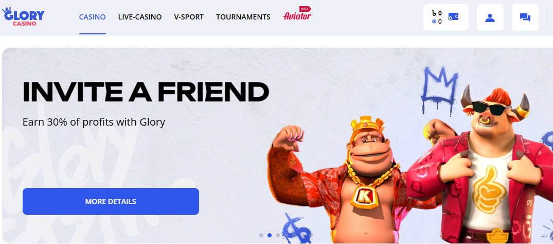 Glory Casino Referral Bonus