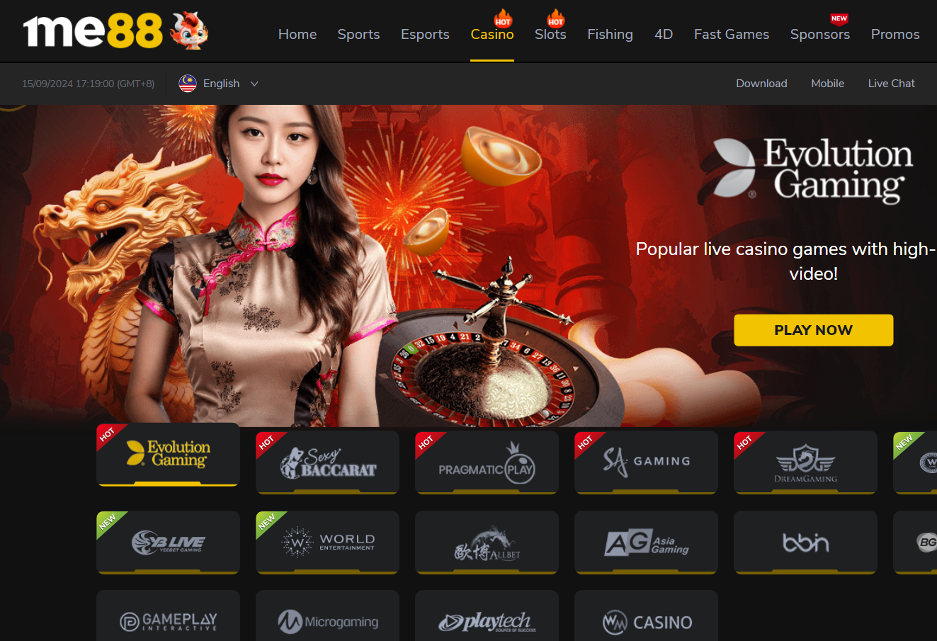 Me88 Asia Live Casino