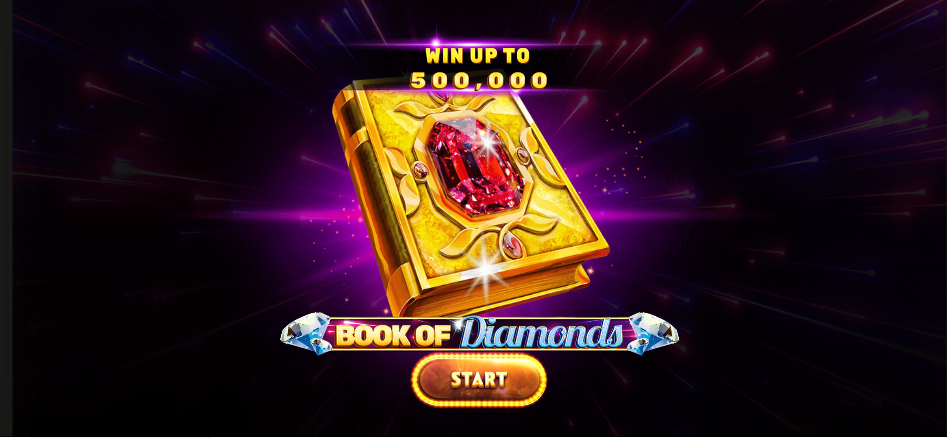 Book of Diamonds casino slot banner