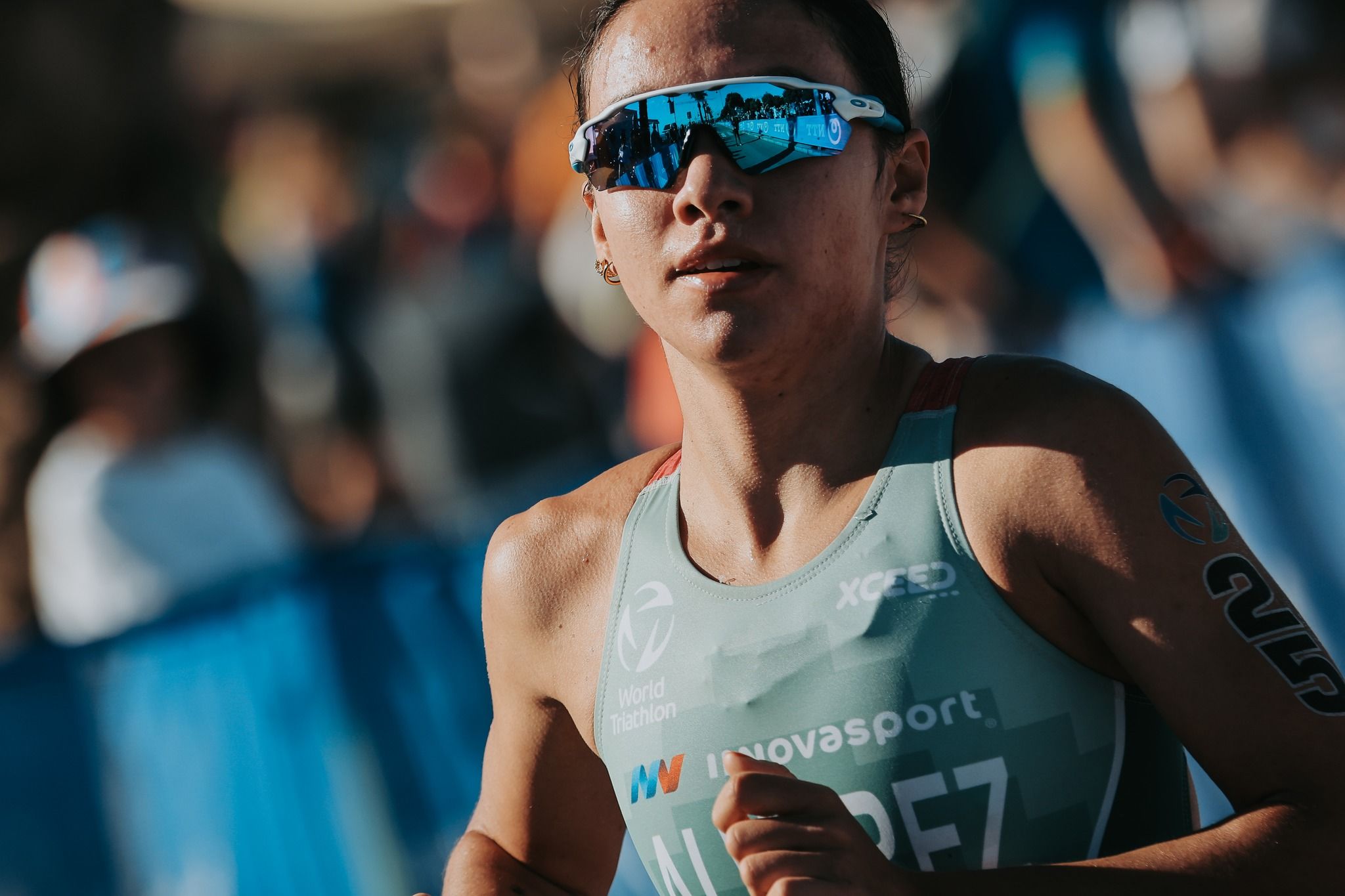 Marcela Álvarez en Campeonato Mundial de Triatlón.