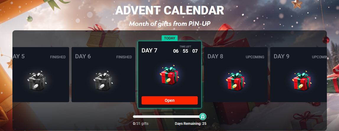 Pin Up BD Advent Calendar Banner