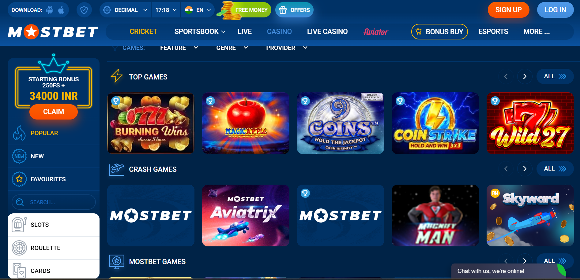 Casino Mostbet India