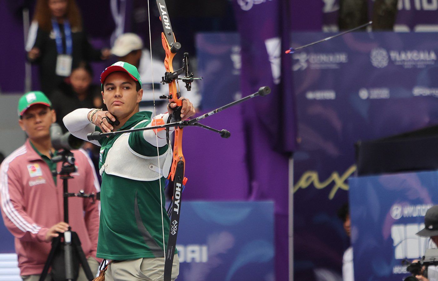 Matías Grande durante la Copa del Mundo de Tiro con Arco Tlaxcala 2024.