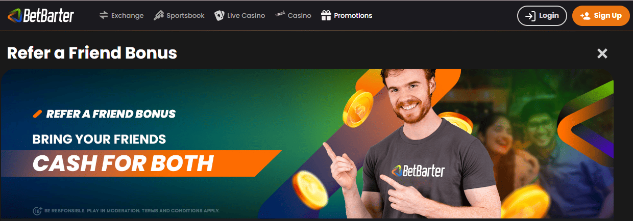 Betbarter bonus code refer a friend