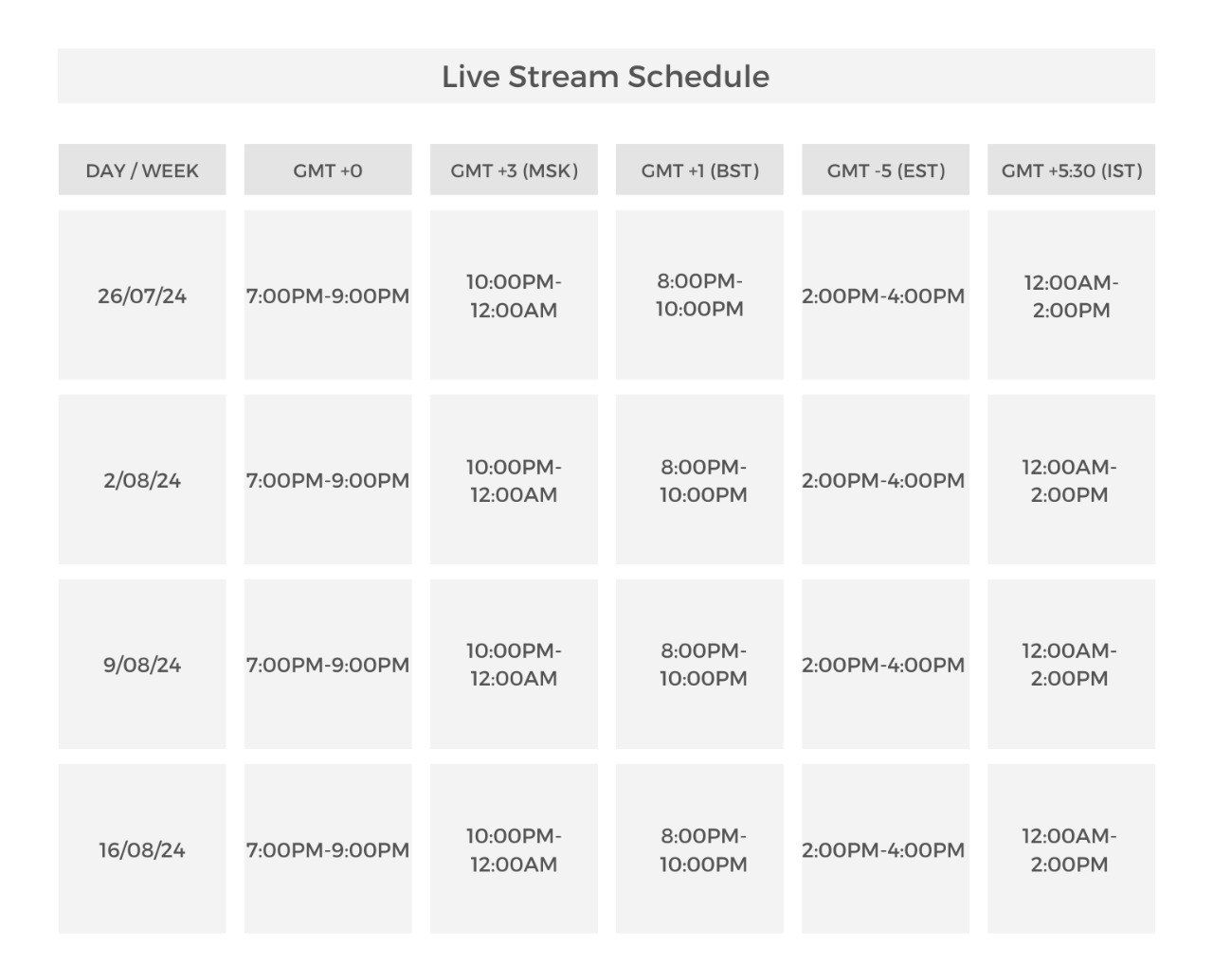 Telecom Asia Sport Live Stream Schedule