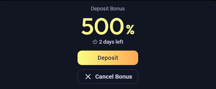 Deposit bonus on Odds96