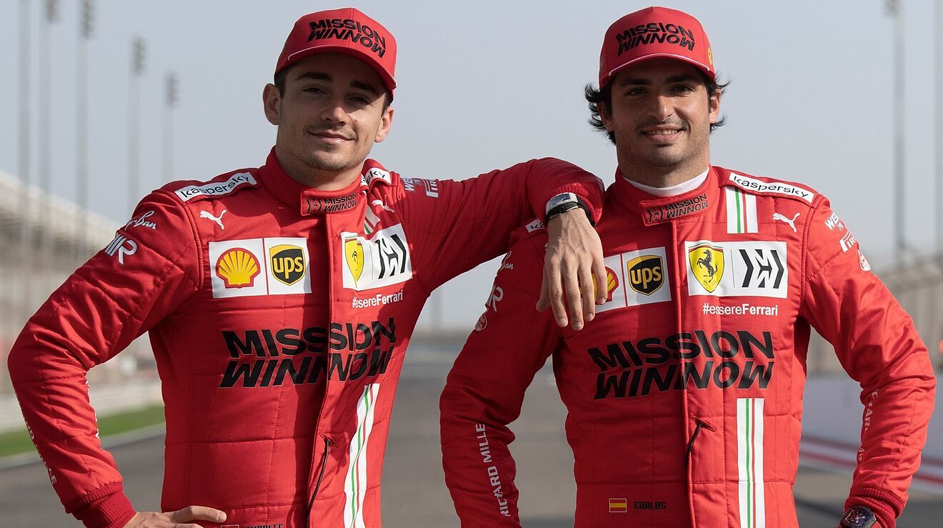 Charles Leclerc y Carlos Sainz