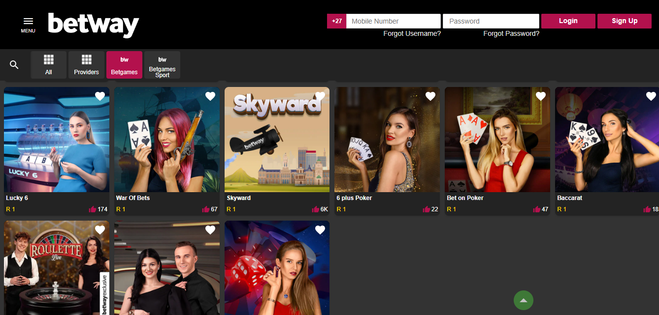 Betway online Casino