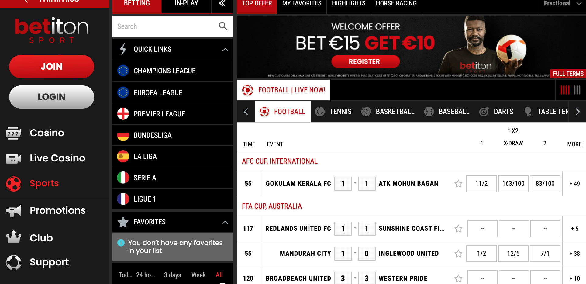 Betiton Review, Free Bets and Offers: Mobile and Desktop Features