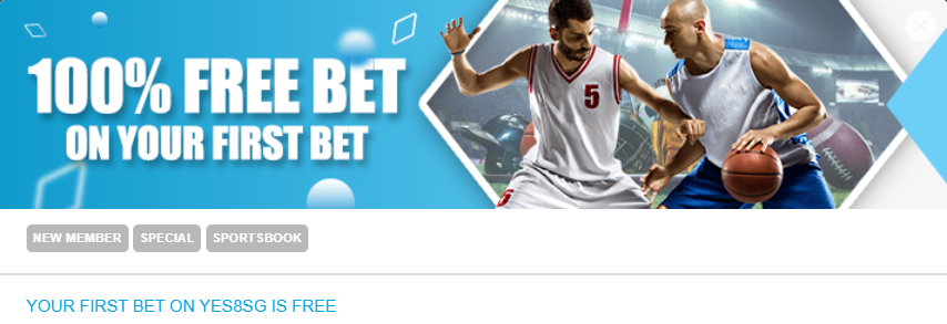 Yes8 Free Bet on First Bet