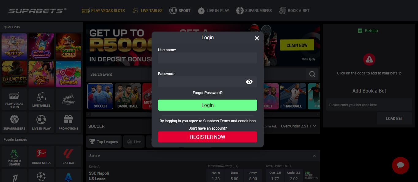 Supabets Login