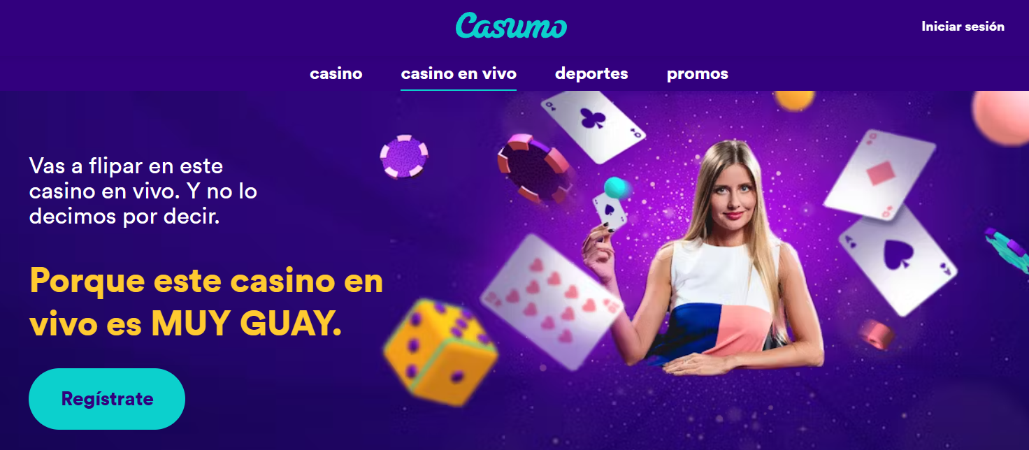 banner del casino en vivo de casumo