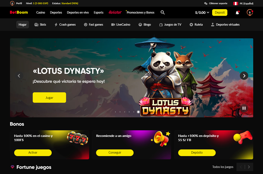 Apartado de juegos de casino de BetBoom