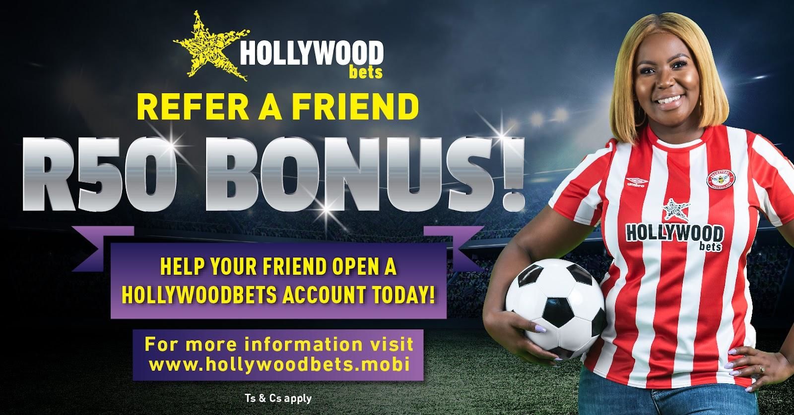 Hollywoods bets Casino Referral Bonus banner