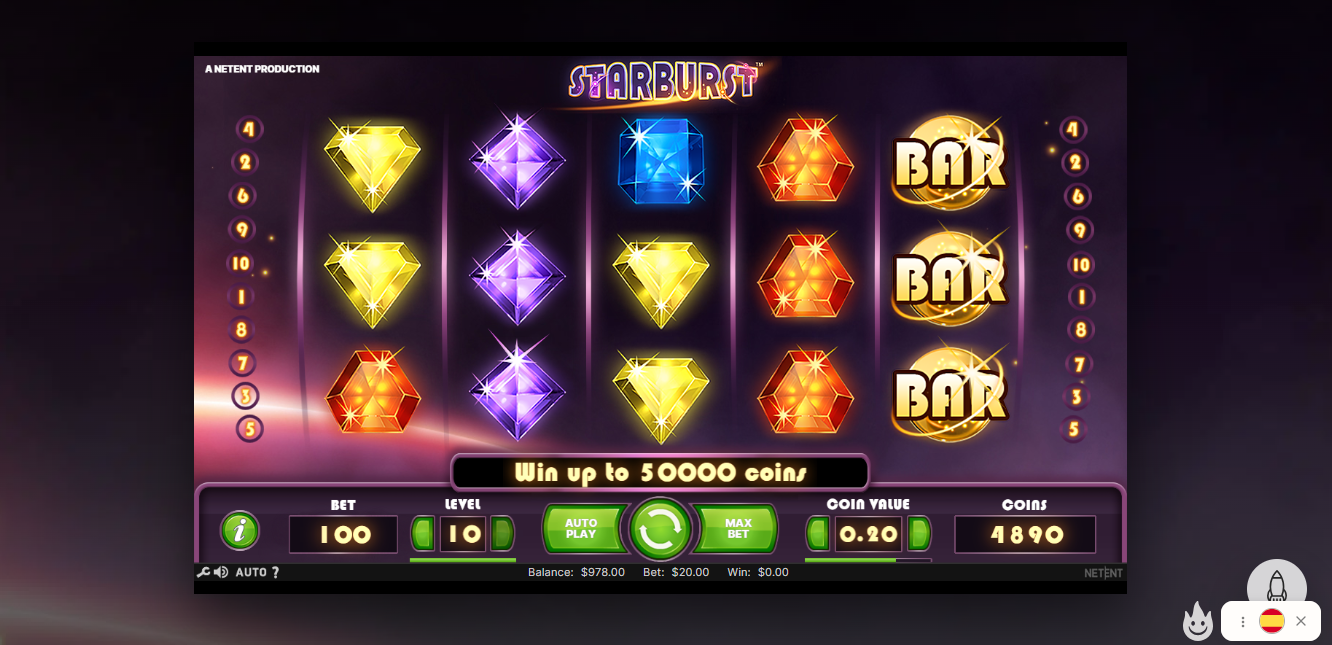 NetEnt Starburst en línea cómo jugar online