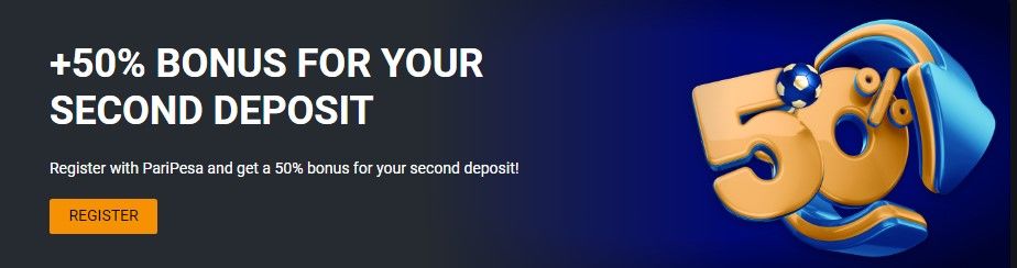 Paripesa +50% Bonus For Your Second Deposit Image