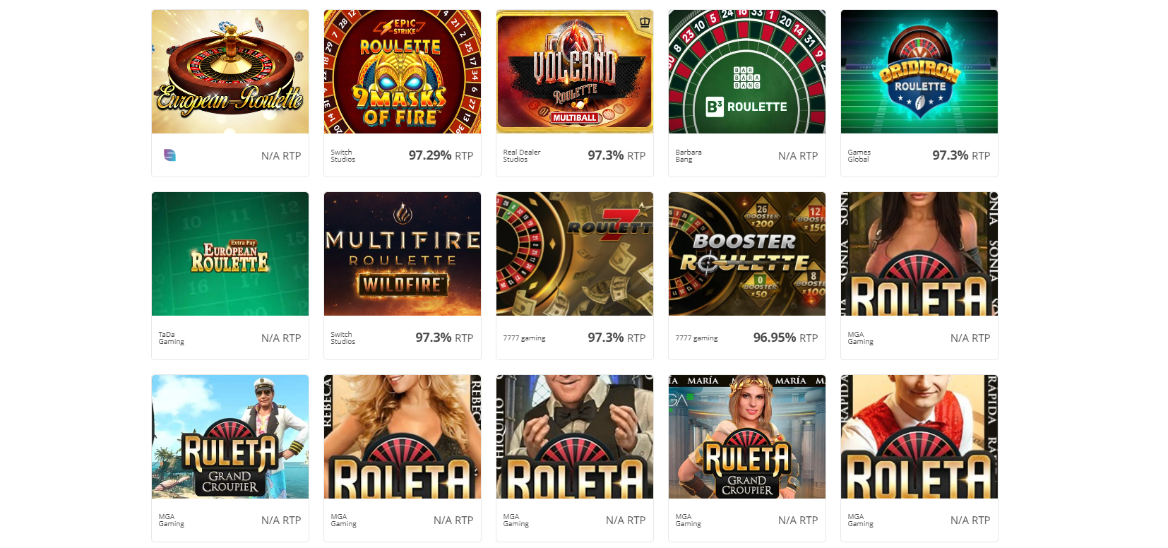 An image showing online roulette games to play