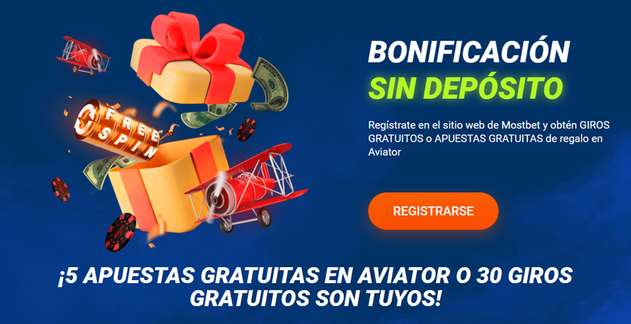 Giros y apuestas gratuitas sin depósito de Mostbet