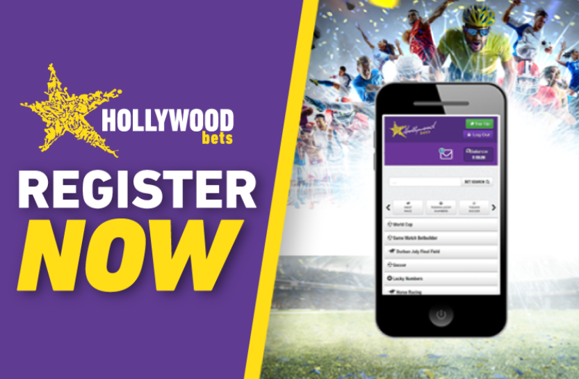 An image showing Register now on Hollywoodbets